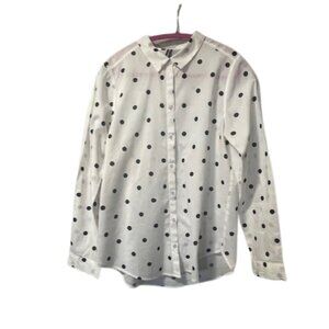 DIVIDED by H&M polka dot button up size 6